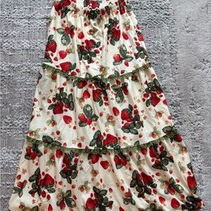 Cider Floral Print Elastic Waist Skirt